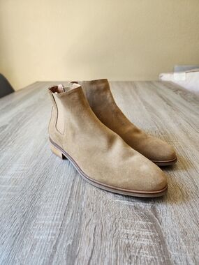 Aquatalia Suede Rory Ankle Boots in Tan Size 8.5